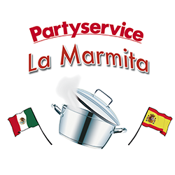 „La Marmita – Lebensmitteleinzelhandel und Imbiss“-Logo, zur Startseite